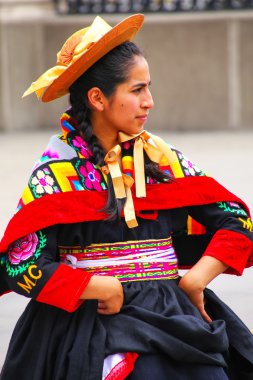 Lima, Peru - 31 Ocak: Kimliği belirsiz bir kadın Festivali sırasında gerçekleştirir