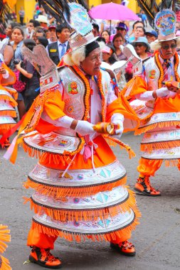 Lima, Peru-Ocak 31: Kimliği belirsiz erkek gerçekleştirmek Festival süresince 