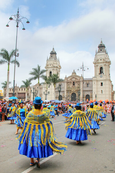 LIMA, PERU-JANUARY 31: Unidentified women perform during Festiva