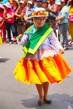 Lima, Peru-Ocak 31: Kimliği belirsiz bir kadın Festiv sırasında gerçekleştirir