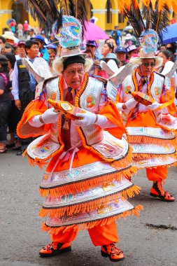 Lima, Peru-Şubat 1: Kimliği belirsiz erkek gerçekleştirmek Festival süresince 