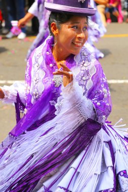 Lima, Peru-Ocak 31: Kimliği belirsiz bir kadın Festiv sırasında gerçekleştirir