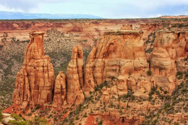 View of Pipe Organ formation in Colorado National Monument, Grand Junction, USA clipart