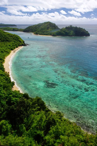 Vista Costa Isla Drawaqa Isla Nanuya Balavu Islas Yasawa Fiyi — Foto de Stock