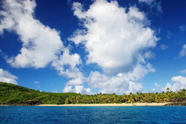 Praia Areia Ilha Drawaqa Ilhas Yasawa Fiji Este Arquipélago Composto — Fotografia de Stock