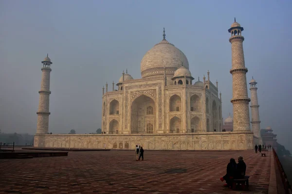 Taj Mahal Tidig Morgondimma Agra Uttar Pradesh Indien Den Byggdes — Stockfoto
