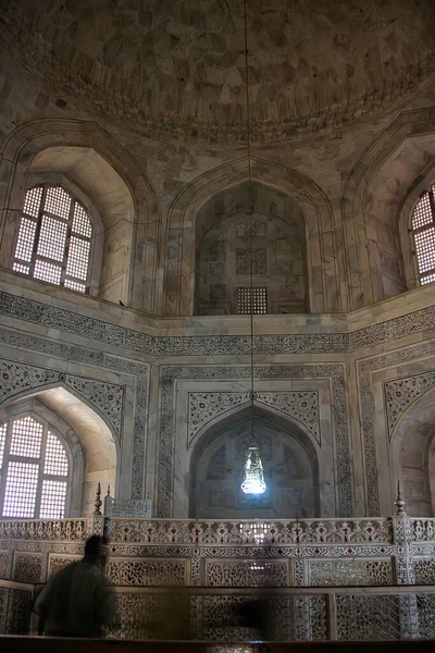 Interior Taj Mahal Agra Uttar Pradesh India Built 1632 Mughal — Stock Photo, Image