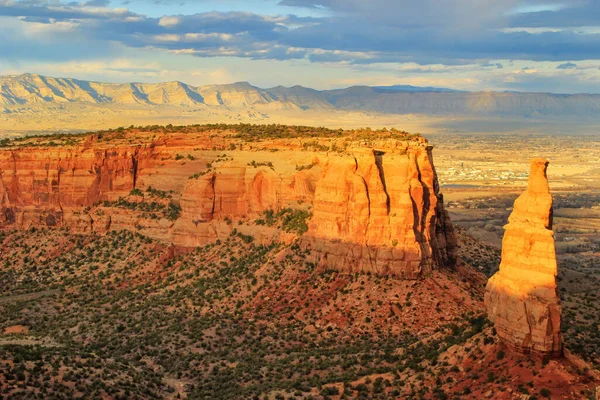 Pohled Svatební Kaňon Sentinel Spire Colorado National Monument Grand Junction — Stock fotografie