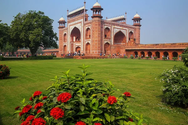 Darwaza Rauza Büyük Kapı Chowk Jilo Khana Avlusunda Taj Mahal — Stok fotoğraf