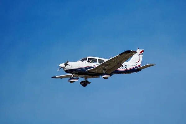 Centennial Usa Październik Lot Piper Warrior Października 2020 Roku Lotnisku — Zdjęcie stockowe