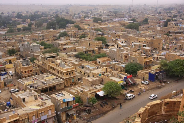 Pohled na město od jaisalmer fort, Indie — Stock fotografie