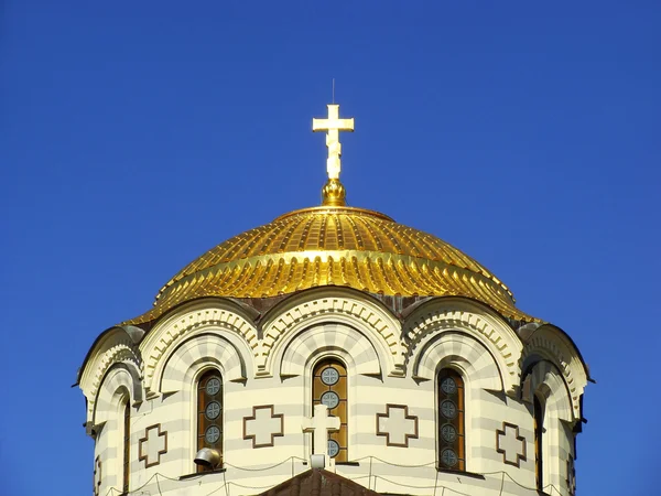 A kupola, a Szent vladimir-székesegyház, a Kherszonészosz tauric részlete — Stock Fotó