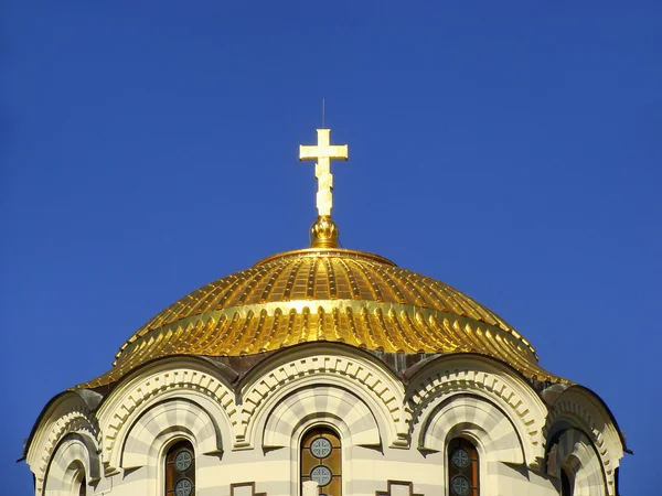 A kupola, a Szent vladimir-székesegyház, a Kherszonészosz tauric részlete — Stock Fotó