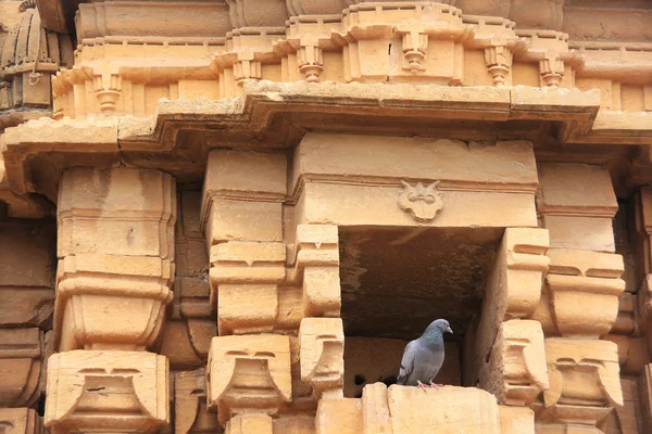 Detal fasada świątyni jain, jaisalmer, Indie — Stockfoto