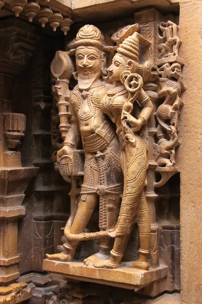 Декоративная резьба храмов Джайн, Джайсалмер, Индия — стоковое фото
