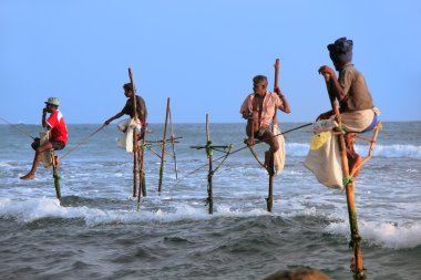 unawatuna, sri lanka ünlü sopa balıkçılar