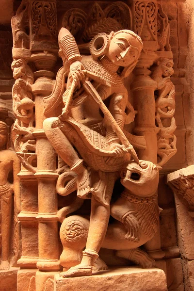 Escultura decorativa de templos de Jain, Jaisalmer, Índia — Fotografia de Stock