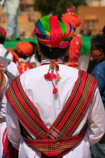 Detalj av indisk traditionell klädsel, Jaisalmer, Indien — Stockfoto