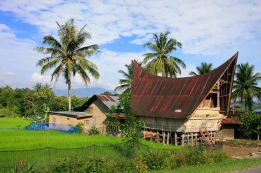 Samosir Adası, Sumatra, Endonezya geleneksel Batak ev