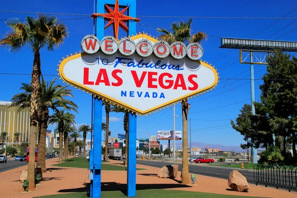 Bienvenido al fabuloso letrero de Las Vegas, Nevada —  Fotos de Stock