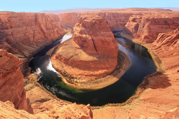 Nazvaný Horsehoe bend z overlook, arizona, usa — Stock fotografie