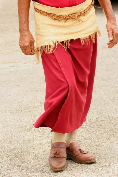 Detalj av traditionella tonganska kjol för män — Stockfoto