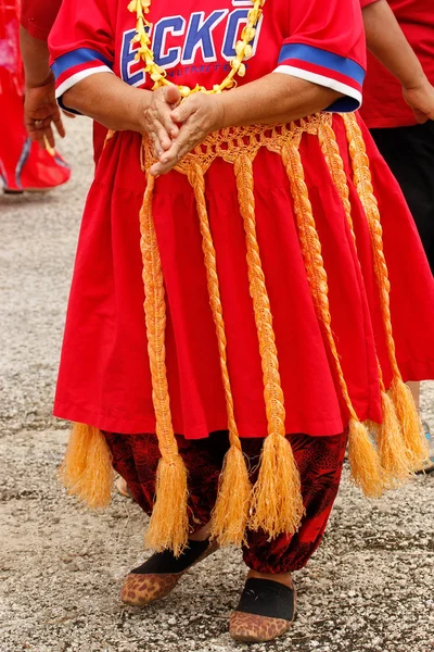 Detail tradiční Tongy sukně — Stock fotografie
