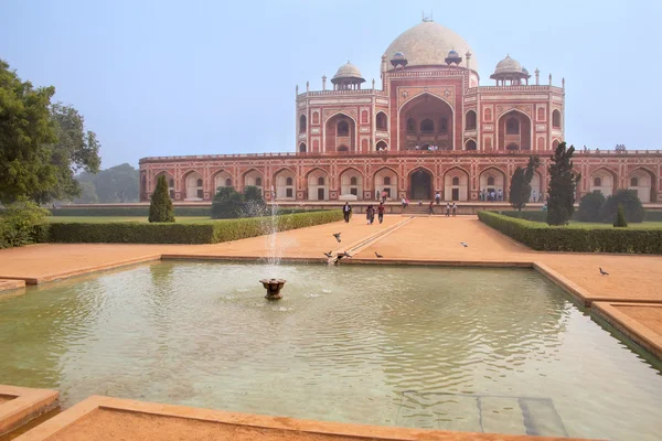 Humayuns mezar su havuzu, Delhi, India — Stok fotoğraf