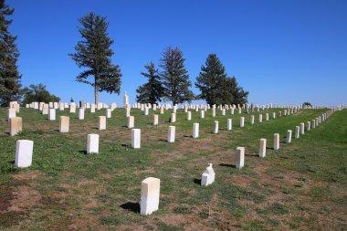 Küçük Bighorn Battlefield National Custer Ulusal Mezarlıkta 