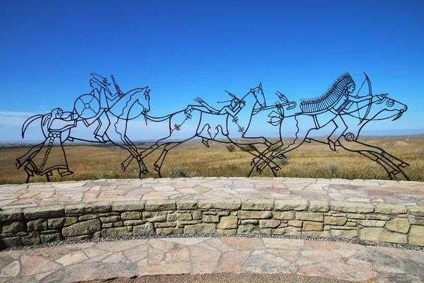 A Little Bighorn Battlefield National Monument indiai Memorial, — Stock Fotó