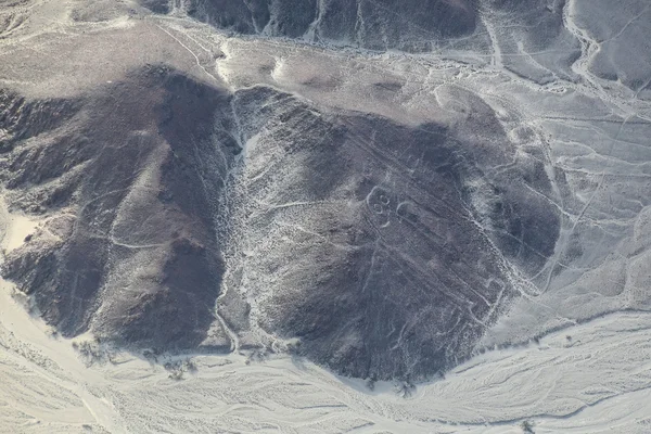 Luchtfoto van Nazca-lijnen - Astronaut Geoglief, Peru. — Stockfoto