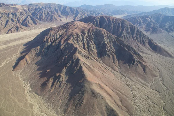 Flygfoto över Pampas de Jumana nära Nazca, Peru. — Stockfoto