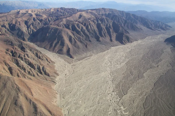 Vista aérea de Pampas de Jumana perto de Nazca, Peru . — Fotografia de Stock