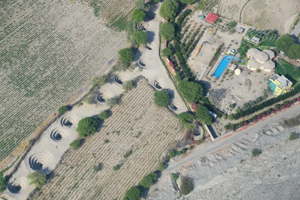 Αεροφωτογραφία του Cantalloc υδραγωγεία, Νάσκα του Περού. — Φωτογραφία Αρχείου