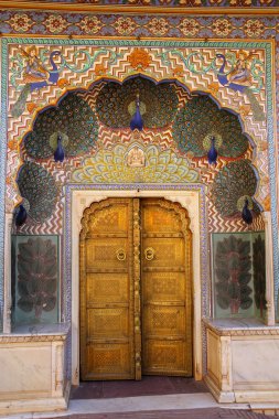 Tavus kuşu Gate Pitam Niwas Chowk, Jaipur City Palace, Rajasthan
