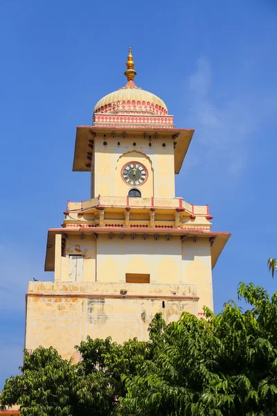 Věž s hodinami v městském paláci, Jaipur, Indie — Stock fotografie