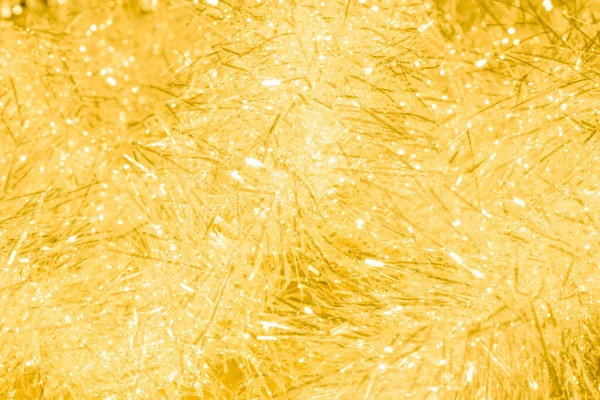 Yellow Sparkling Sparkling Holiday Tinsel Background New Year Christmas Soft — Stock Photo, Image