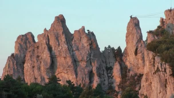 Monte Ai Petri en Crimea al amanecer — Vídeos de Stock