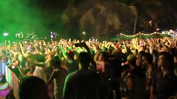 Multidão de jovens no concerto de Ano Novo — Vídeo de Stock