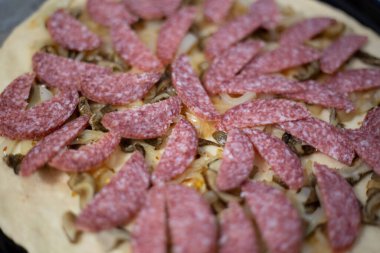 Adım adım tarif et. Sosisli pizza yapıyorum.. 