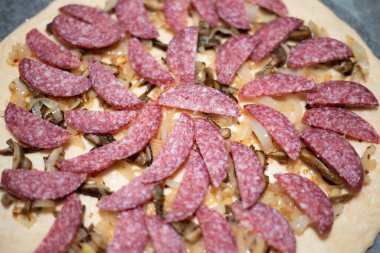 Adım adım tarif et. Sosisli pizza yapıyorum.. 