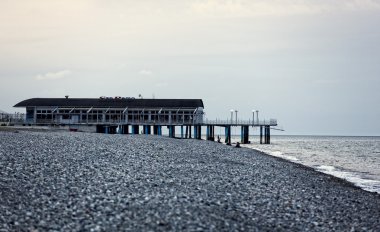 Gün batımında Beach'te Batum
