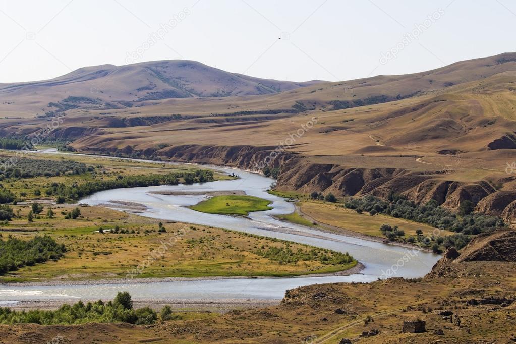 beautiful  river mountains