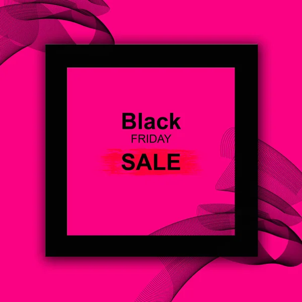 Black Friday Sale Backgroung Black Pink Colours Lace Glam Style — Stock Photo, Image