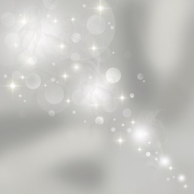 Parlayan yıldız ile gri arka plan