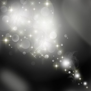 Parlayan yıldız ile arka plan siyah ve beyaz