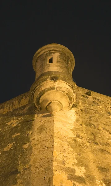 Коробка для часов на стенах старого города Сан-Хуан — стоковое фото