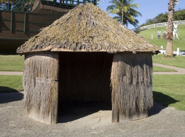 Straw hut at Arecibo Lighthouse clipart