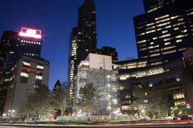 New York'ta gece Columbus Circle