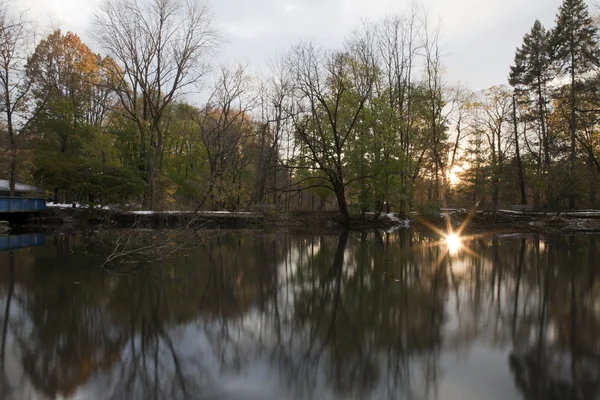 Van Cortlandt parkt bei Sonnenuntergang — Stockfoto